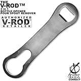 Stainless Steel V-RODTM Bone Bottle Opener and Pour Spout Remover