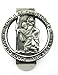 hwojjha Round Saint St Christopher Go Your Way in Saftey Proctection Visor Clip, 1 3/8 Inch (Dia) (Pewter)