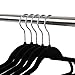 Finnhomy Heavy Duty 50 Pack Clothes Hangers with 10 Sturdy Multiple Use Finger Clips, Durable Slim-Line Velvet Hangers, Black