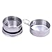 wuudi Stainless Steel Portable Collapsible Telescopic Travel Picnic Cup 3X