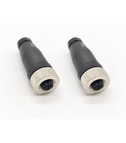 5 stuks M12 5-polige ronde connectoren ter plaatse montage met 12 mm bekabelde sensor industriële ronde stekker IP67 onafgeschermd A-code rechte stekker 125 V 4 A