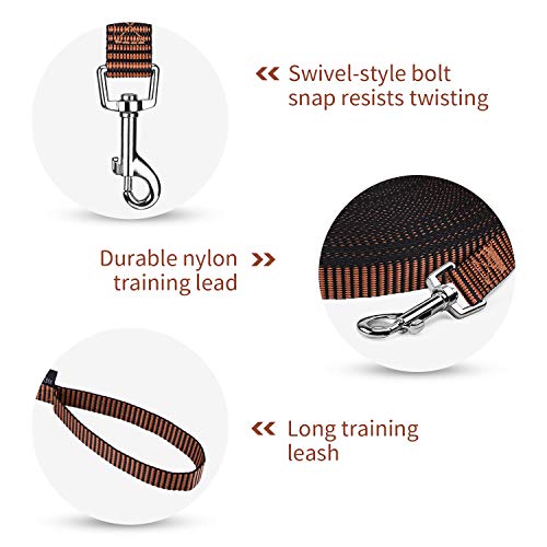 Hi Kiss 100-Foot Dog Training Lead - Long Nylon Leash For Recall, Obedience & Outdoor Play (3/4" Wide, Swivel Clip) - View #11