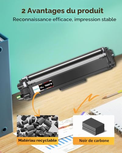 TN-243BK 205ABK TN243BK TN247BK Toner Compatible with Brother TN-243 205A TN 243 247 MFC-L3750CDW MFC-L3770CDW DCP-L3550CDW HL-L3230CDW HL-L3210CW MFC-L3710CW (2 Black) S