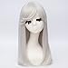 netgo Long Straight Silver White Anime Cosplay Wigs for Women Halloween Costume Wigs Heat Resistant 20