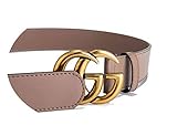 Luxury Leather Belt Women Waist Belt for Pants Jeans Dresses Light Coffee 100 cm