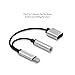 2in1 Lightning Adapter for iPhone,MINIMALISM Lightning Charger and 3.5mm Earphone Cable Adapter [No Music Control] for iPhone 7/7 Plus/6s/6/5s/5 -Silver