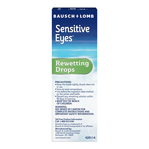 Bausch & Lomb Sensitive Eyes Contact Lens Solution, for Rewetting Soft