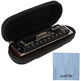 Jesse 10 Hole Key of C Blues Harmonica, Metal