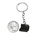 Rock Paradise 1 (One) Tourmaline Stone Silver Toned Key Chain - Natural Black Tourmaline Keychain Exclusive with COA AM19B1-06 …