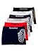 Knocker Men's Seamless Boxer Briefs Underwear Assorted 6 Pack (Free Size, Lion)