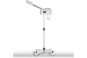 ACEFOX Professional Facial Steamer with Hot Mist, Stand Facial Steamer On Wheels, Ozone Nano Face Steamer for Esthetician, Salon SPA & Home