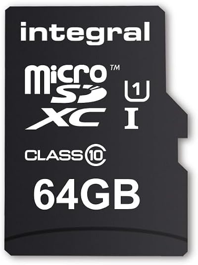 Integral 64GB microSDXC UHS-I U1 Class 10 Memory Card - 90MB/s, SD Adapter