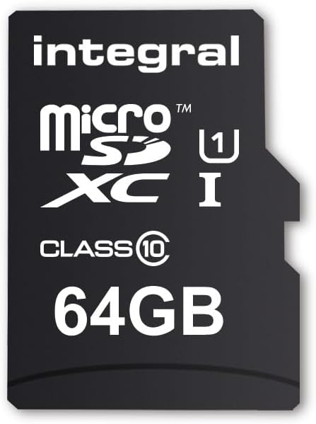 Integral 64GB microSDXC UHS-I U1 Class 10 Memory Card - 90MB/s, SD Adapter