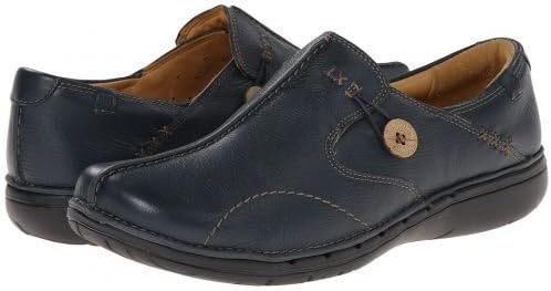 Amazon クラークス レディース 女性用 シューズ 靴 ローファー ボートシューズ Un Loop Navy Leather 並行輸入品 ローファー スリッポン