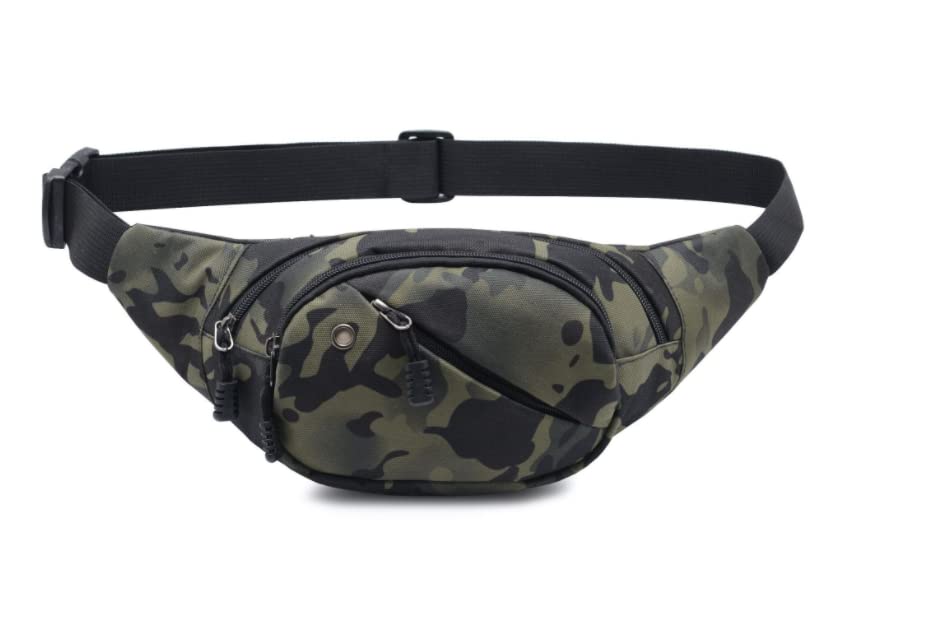DAITET Crossbody Fanny Pack for Men&Women,Large Waist Bag & Hip Bum Bag with Adjustable Strap for Outdoors Workout Traveling Casual Running Hiking Cycling