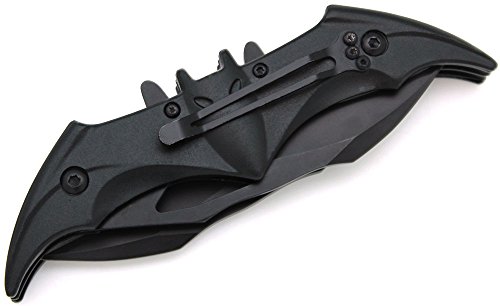 Snake Eye Tactical Dual Blade Bat Designed Action Assisted Folding Pocket Knife Outdoors Hunting Camping Fishing Black Pricepulse