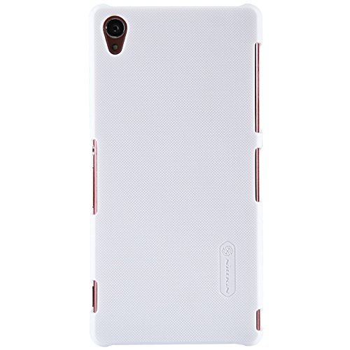 Nillkin Frosted Shield Matte Hard Back Case Cover Shell Pack of Screen Protector Film Compatible for Sony Xperia Z3 (White)