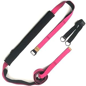 #N/A FEITeng Leg Stretcher,Install on Door Adjustable Waist Stretching Strap Ballet Gymnastics Yoga Accessories,Rose Red
