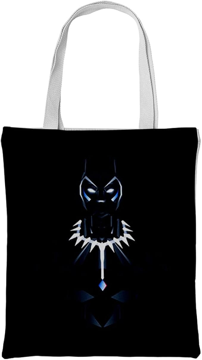 Canvas Grocery Bag Black Panther Heavy Duty Canvas Tote Cotton Shopping