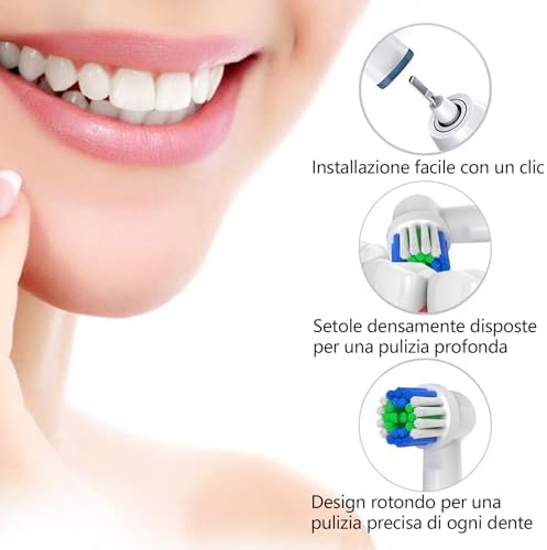 Testine Compatibili Braun Oral-B Spazzolino Elettrico, 20 Pezzi — foto 3 di 6