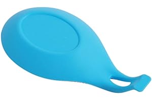 Silicone Spoon Rest, Flexible Almond Shape, Silicone Kitchen Utensil Rest Ladle Heat Spoon Holder for Kitchen Accessories Fas