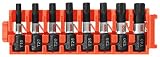 Bosch CCSTV108 8Piece Impact Tough Torx 1 In. Insert Bits with Clip for Custom Case System