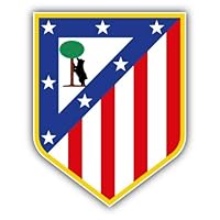 Atletico Madrid FC Spain Soccer Football Vinyl Decal Sticker Car Decal Bumper Sticker for Use on Laptops Windows Bottles Laptops Windows Scrapbook Luggage Lockers Cars Trucks