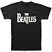 Beatles Men's Solid Logo T-Shirt Small Black