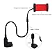 Long Arm Lazy Mobile Phone Gooseneck Stand Holder Stents Flexible Bed Desk Table Clip Bracket Cradle for Android Phone iPhone iPad Black