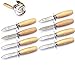 TANG SONG 8PCS Wooden Handle Oyster Shucking Knife Set - Stainless Steel Shell Opener for Clams, Pearls & Seafood