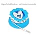 MAIRUI Wired Earbud Case Earphone Headphone Cord Organizer Earbuds Wrap Soft Silicone Magnetic Holder Storage Tangle Free Cable Winder(Blue)