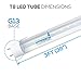 Hyperikon T8 T10 T12 3 Foot LED Tube, 14W=36W, Ballast Compatible, Clear Lens, UL, Daylight White, 4 Pack