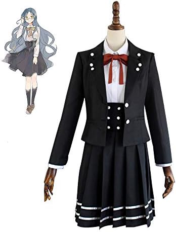 Vokaer Danganronpa V3 Shirogane Tsumugi Halloween Party Womens Uniform Outfit Black Dress Cosplay Costume,S