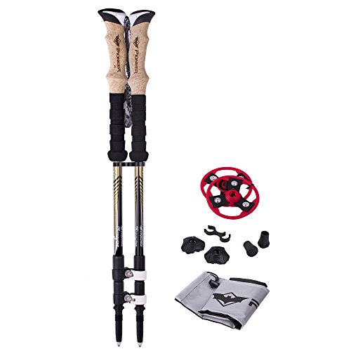120 Percent Pioneer Series Pair Of Hiking Sticks Walking Poles
