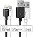 Apple MFi Certified Set of 1 Black 1 White Fenix iPhone Cable Lightning to USB Data Charge Cables 3FT / 0.9M for iPhone 6 (4.7) 6 Plus (5.5) 5s 5c 5, iPad Air iPad 4 iPod 5 [90 Day Warranty]