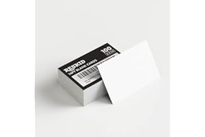 Reskid White Cardstock Thick Paper - Blank Heavy Weight 110 lb Cover Card Stock - 100 Pack (2x3.5, Inches)