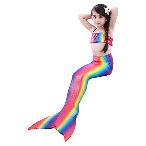 Kokowaii Fancy Girls Mermaid Tail Sets for Swimming Mermaid Swimsuit