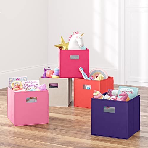 RiverRidge Folding Storage Bins, Pink, 2 Count Pricepulse