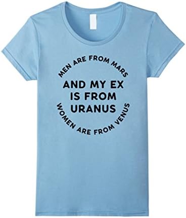 Womens My Ex Is from Uranus Funny T Shirt Large Baby Blue