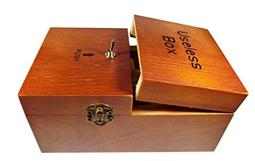 Useless Box Turns Itself Off In Box Alone Machine Fully Assembled in Box (brown)