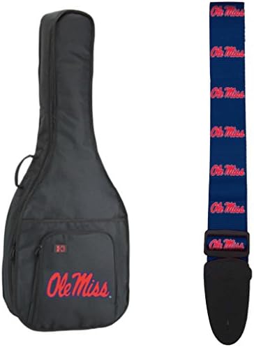 Ole Miss Rebels - Acoustic Guitar Bag &amp; Guitar Strap