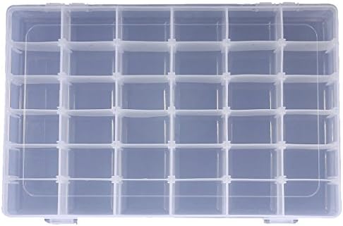 36 Grid Clear Adjustable Jewelry Bead Organizer Box Storage Container Case