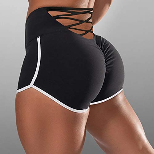 Yoga Pants High Waisted Black Booty Shorts Womens NOTOP Women
