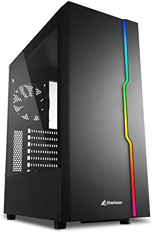 RGB Slider, Caja de Ordenador, PC Gaming, Semitorre ATX, Negro
