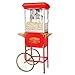Great Northern Popcorn Red Roosevelt 8 Ounce Antique Popcorn Machine and Cart