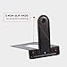 Bookends for Shelves - 6 Pairs Metal Book Ends for Heavy Book Stoppers, Heavy Duty Book Holder Organizer - Black, 5 x 6.6 x 4.75 inches