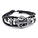 BodyJ4You Leather Bracelet Vintage Anchor Charm Bangle Fit 7-9 Inch Black Rope in a Gift Box