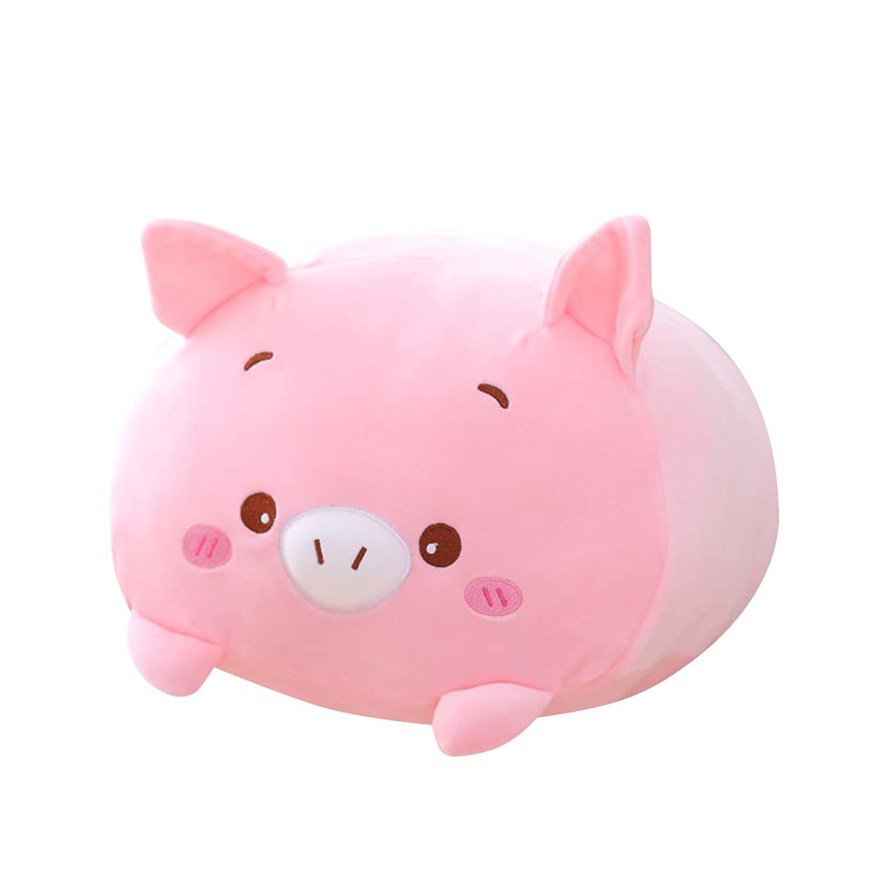 LICHENGTAI Animal Plush Stuffed Pillow, Cute Pink Pig Doll Cushion, Cartoon Plush Pillow Huggable Soft Chubby Cushion Toys Cuddly Pillow Lifelike Animal Toy for Kids Adults, 20cm