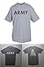 AMS Mens U.S. Army P/T Physical Training T-Shirt, Heather Gray With Reflective Lettering/Logo (U.S. Army Licensed Product) X-Large