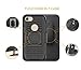 Stronden Holster Case for iPhone SE (2022, 2020), 7/8 Belt Clip Case, Holster Combo Shell Slim Case with Belt Swivel Clip and Built in Kickstand for iPhone SE (2020), 7 & 8 (Black)